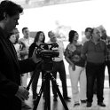 Celestino Mesa grabando el evento